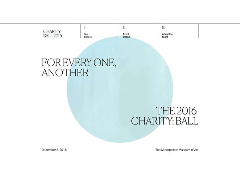 2016 Web presence for charity: water's annual gala charity: ball