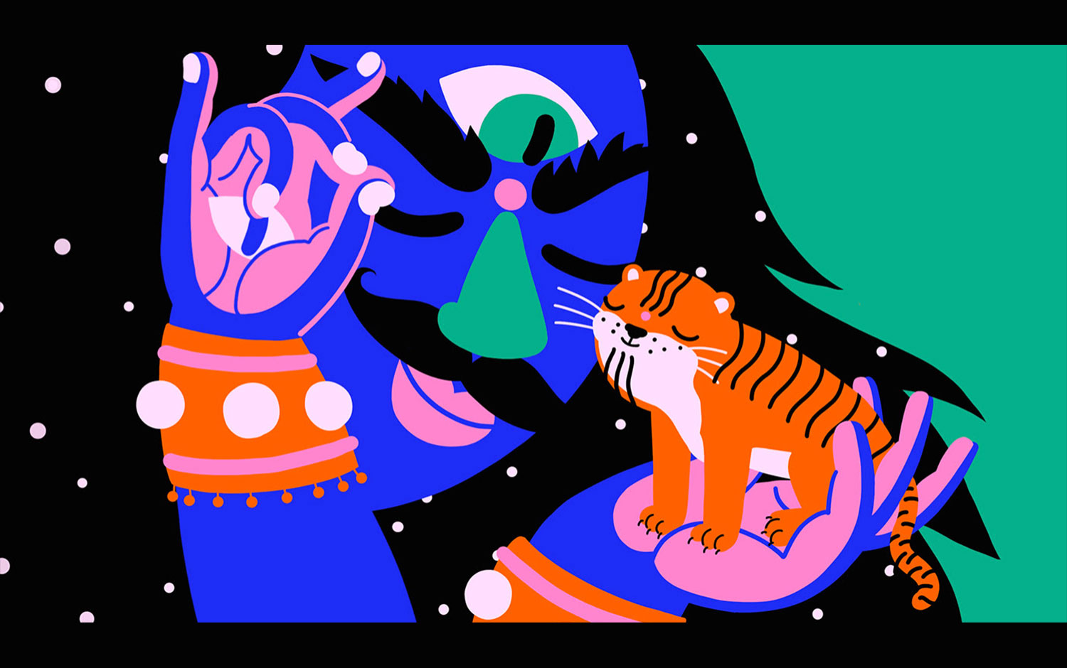 Shiva and his tiger by Natalia Pastukhova