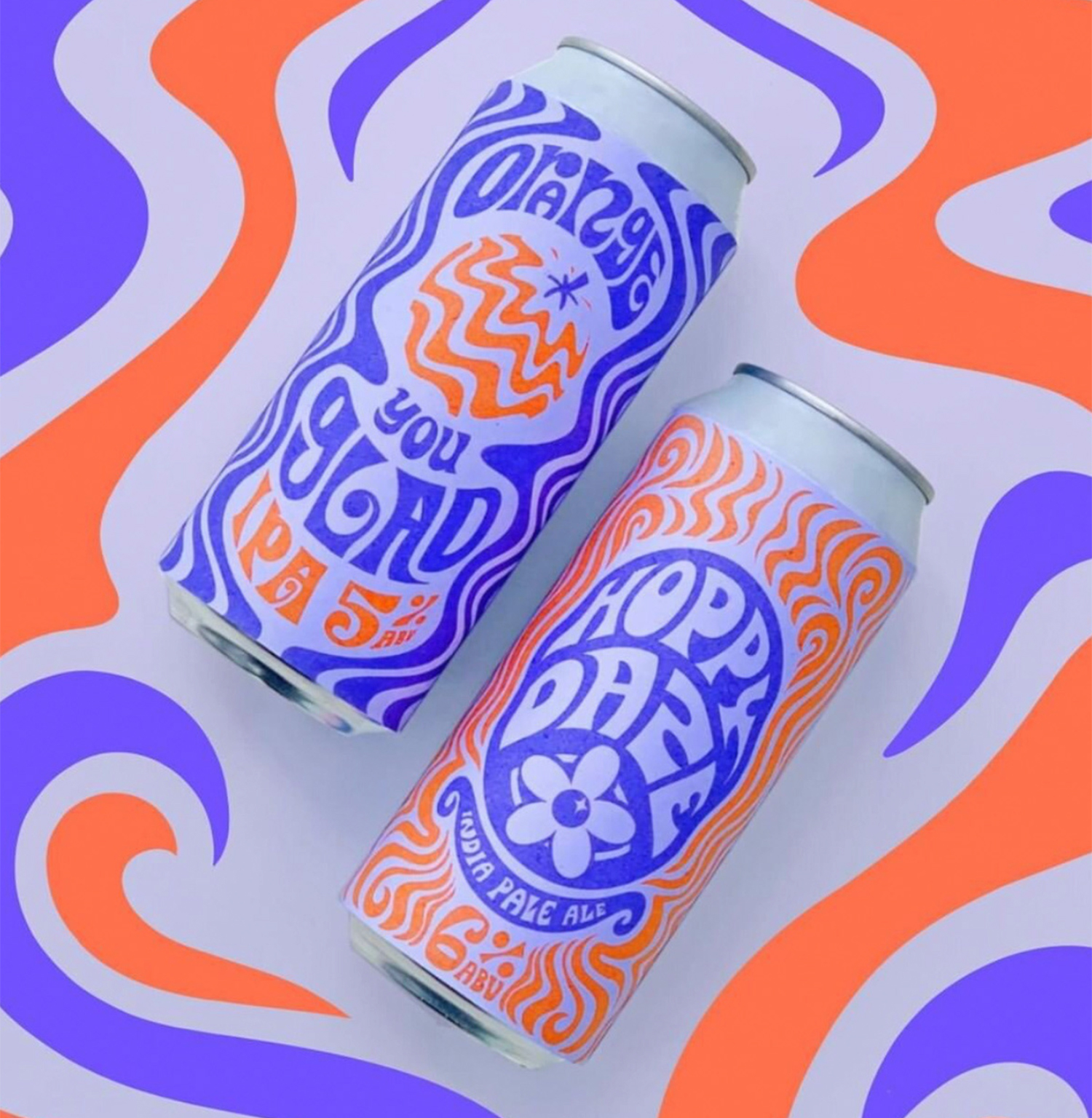 Psychedelic Beer Label Lettering & Illustration by Sydney Prusso
