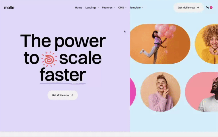 Meet Molly the Webflow template https://mollie-template.webflow.io/