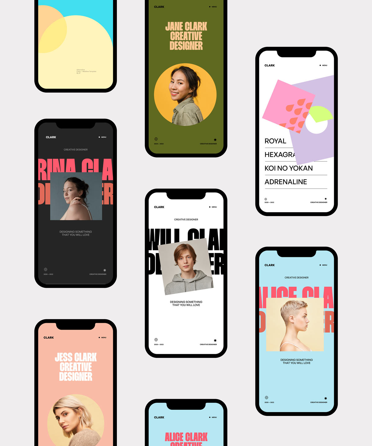 The mobile view of Clark looks equally stunning.