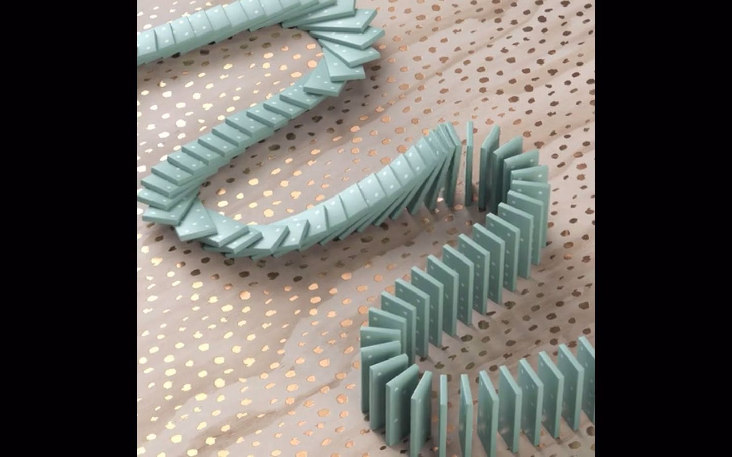 Oddly satisfying "Domino Therapy" cover image