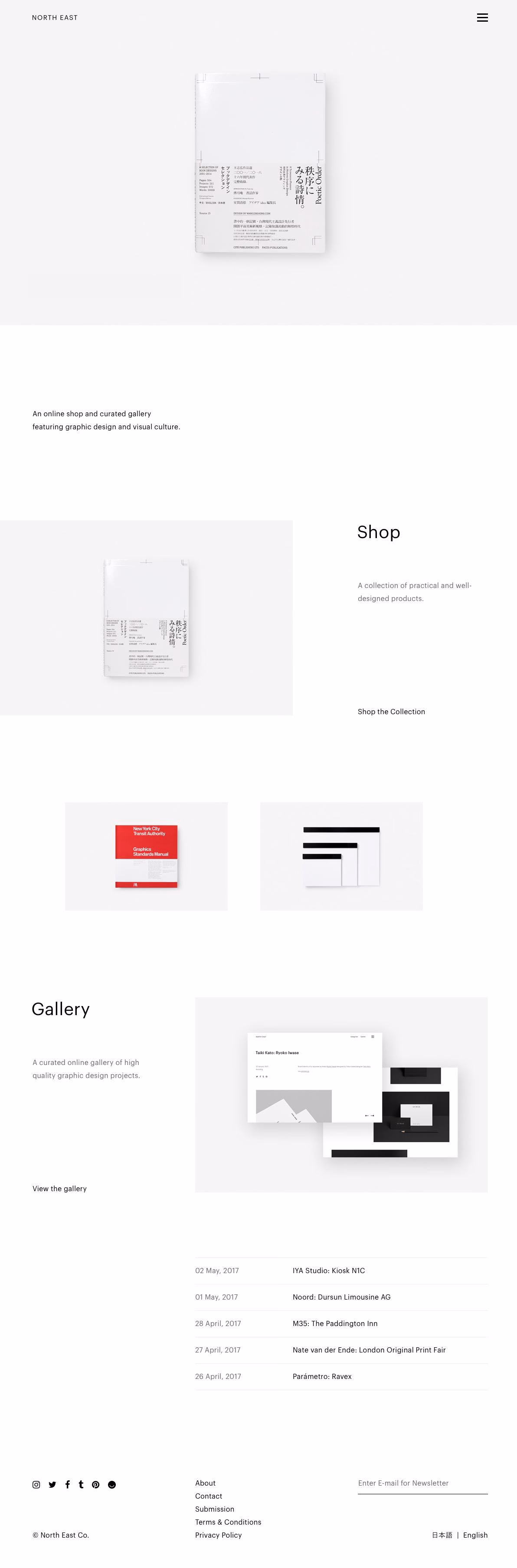 A collection of design pieces including a white booklet with black text and a red manual on a minimalist background.