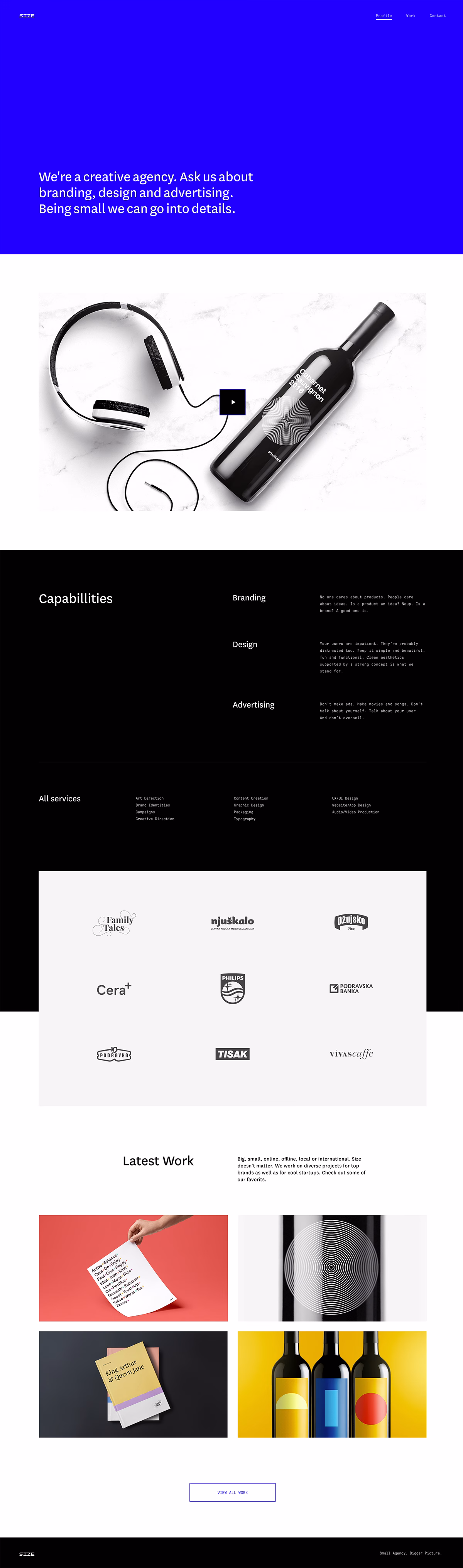A vibrant layout featuring colorful graphic designs and sleek product displays against a minimalist background.