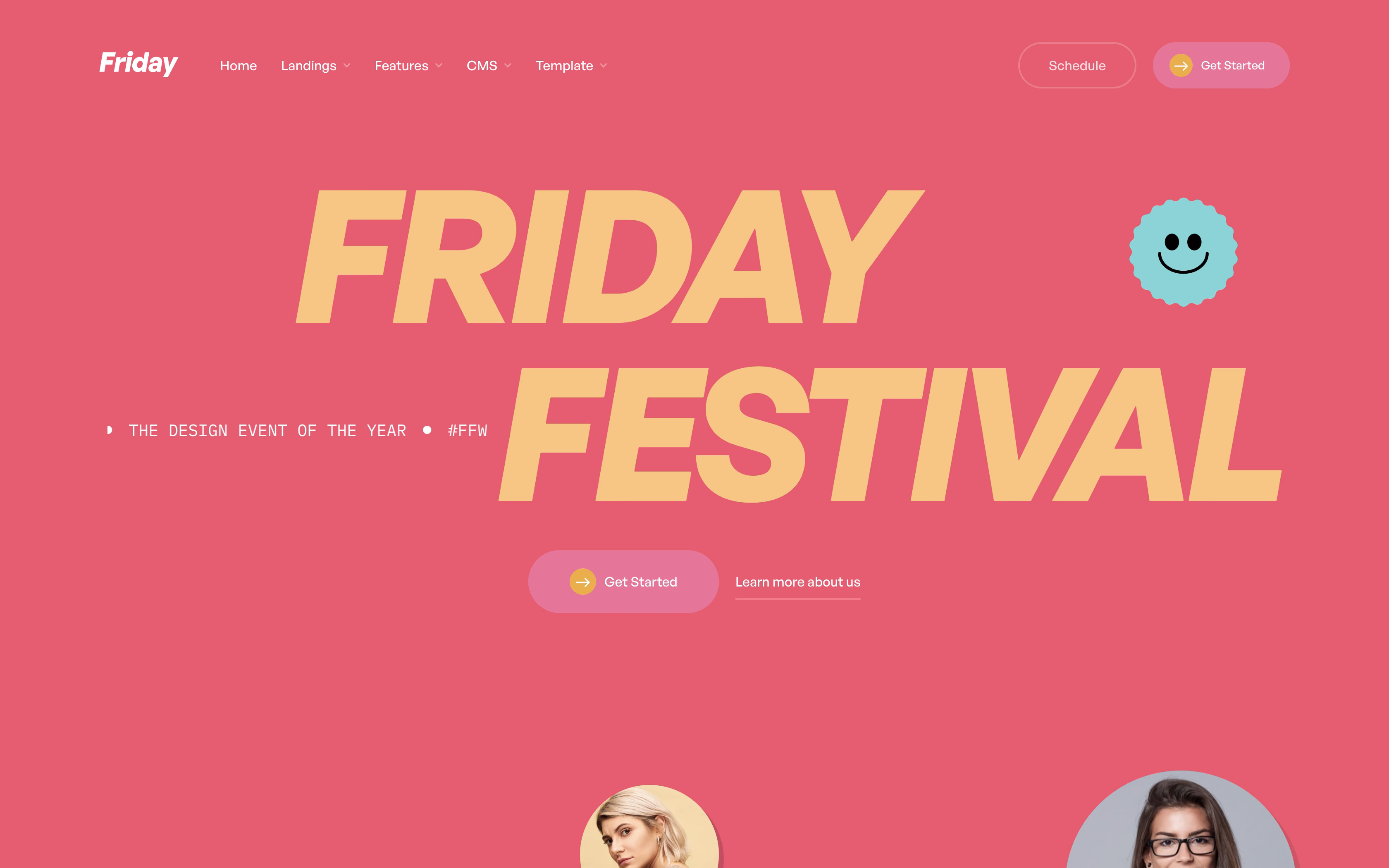 Friday Webflow template cover image