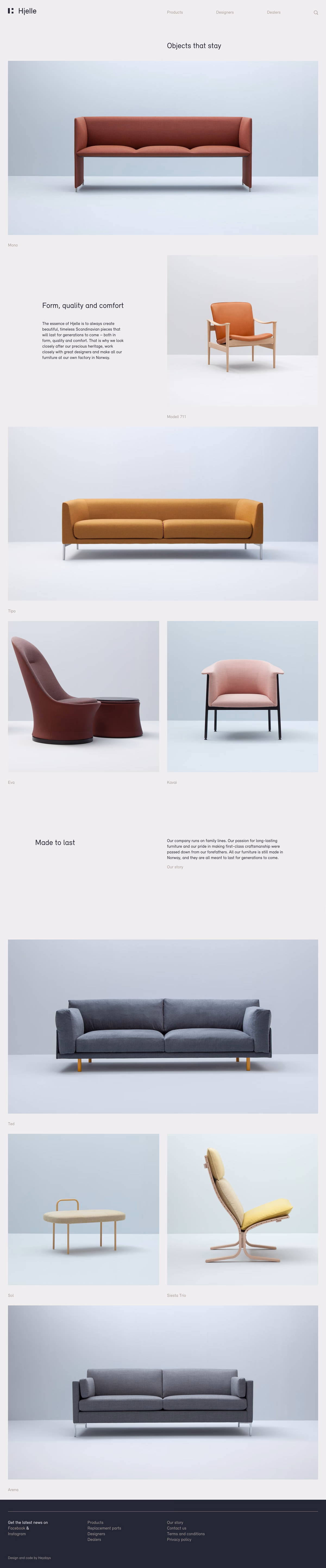 A collection of modern furniture pieces, featuring varied forms and colors set against a light gray background.