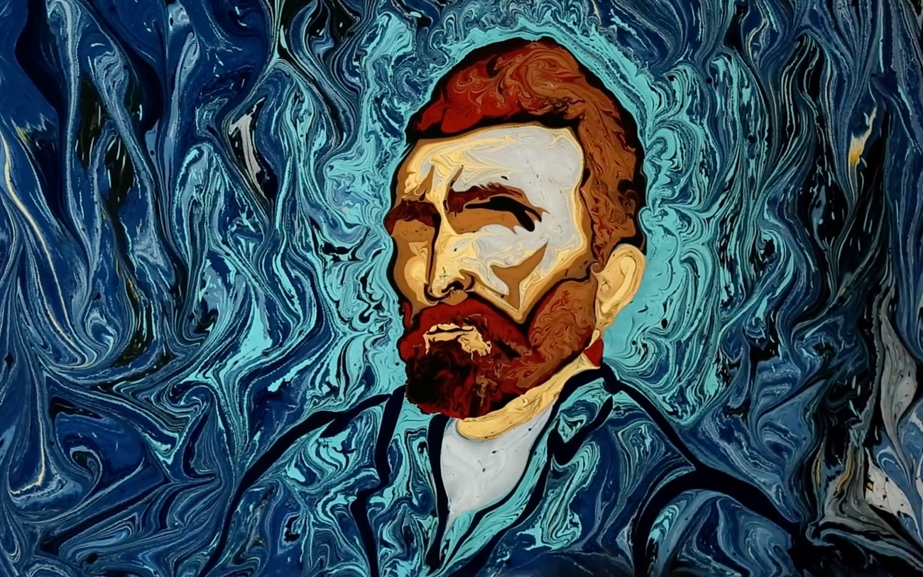 Van Gogh on dark water painting cover image