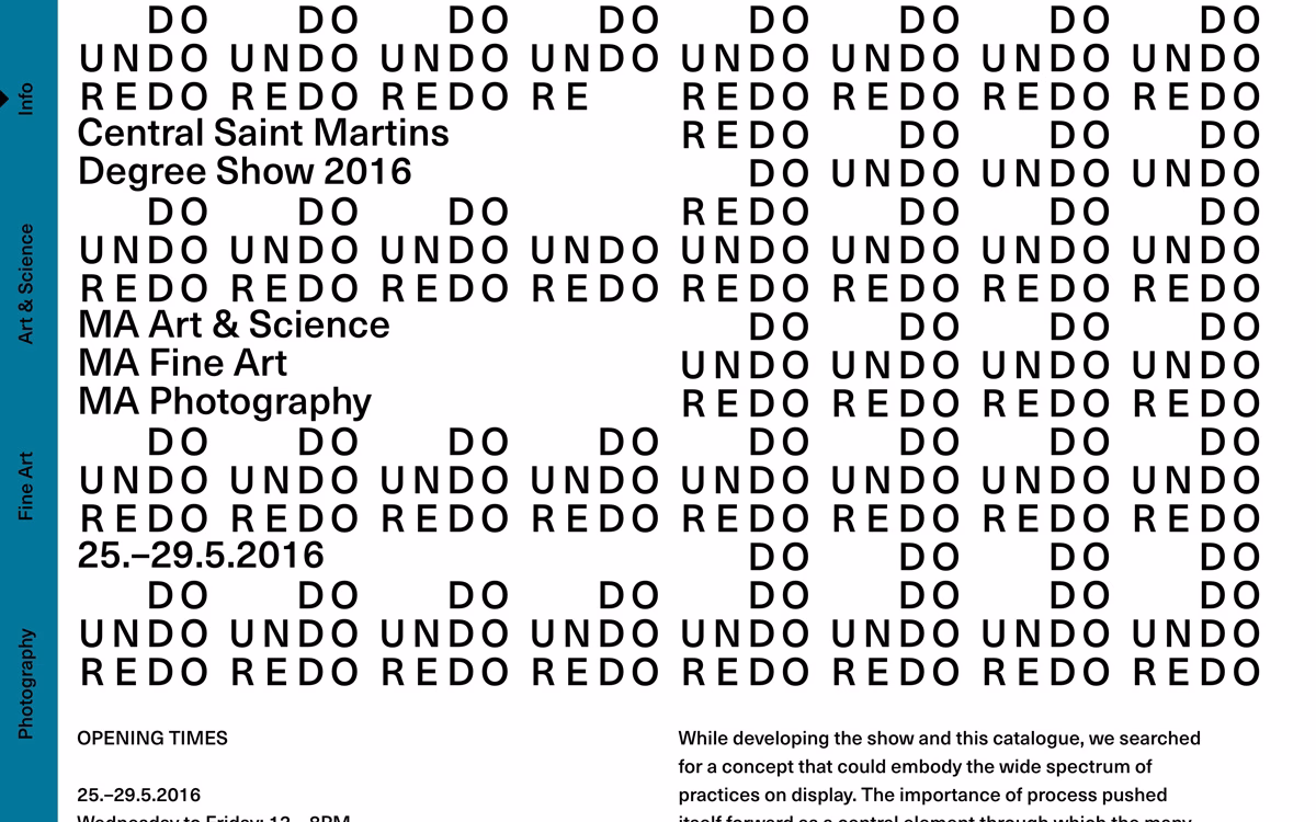 A text-heavy graphic featuring the phrases "DO," "UNDO," and "REDO" in bold black type on a white background, with blue sidebars.