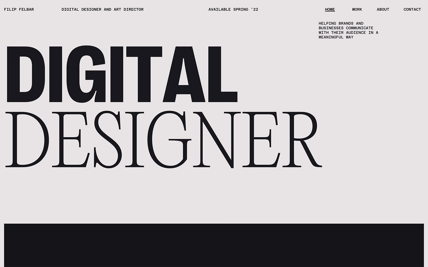 Filip Felbar - Portfolio '22 cover image