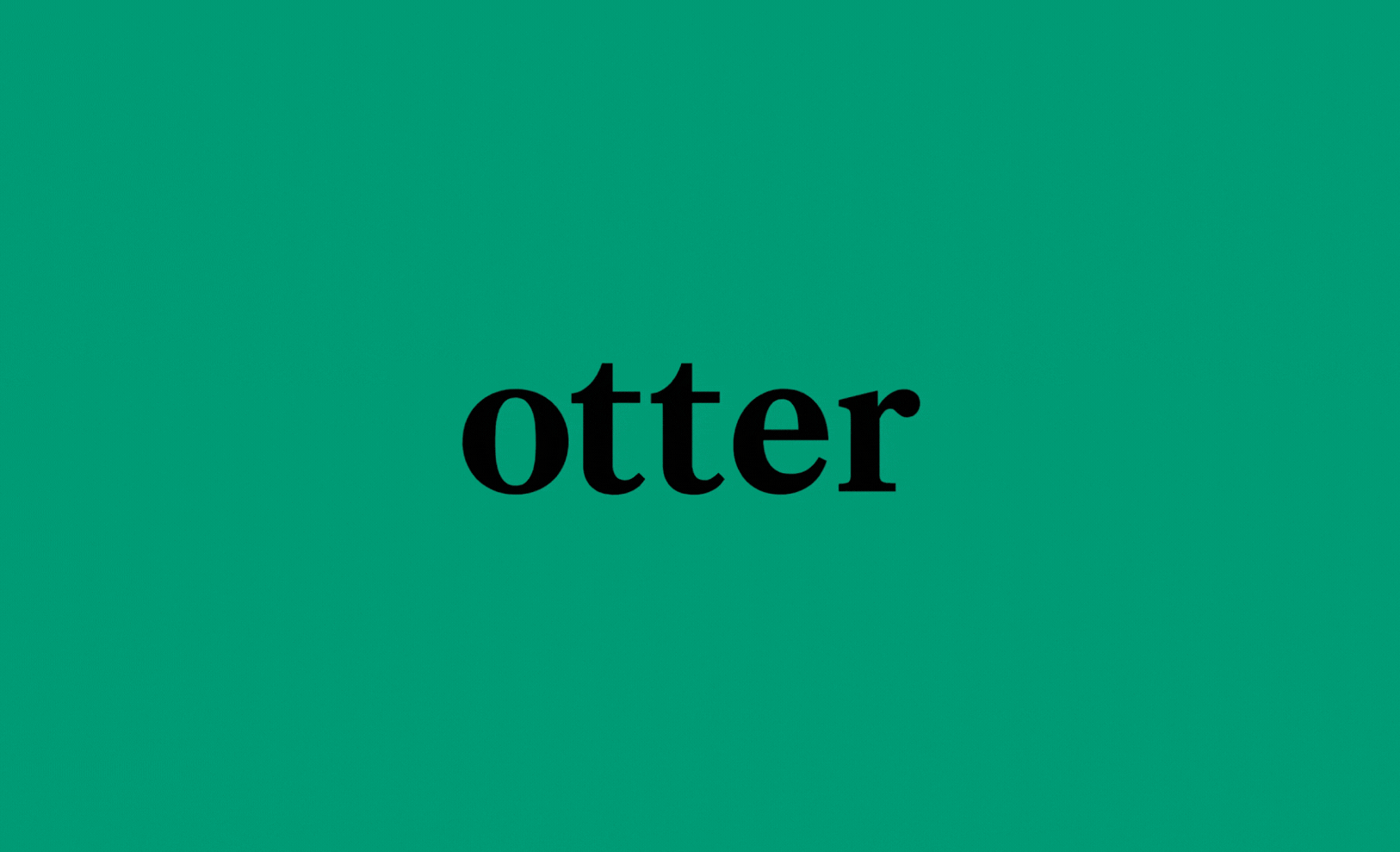 The word "otter" is displayed prominently in bold black text on a vibrant teal background.