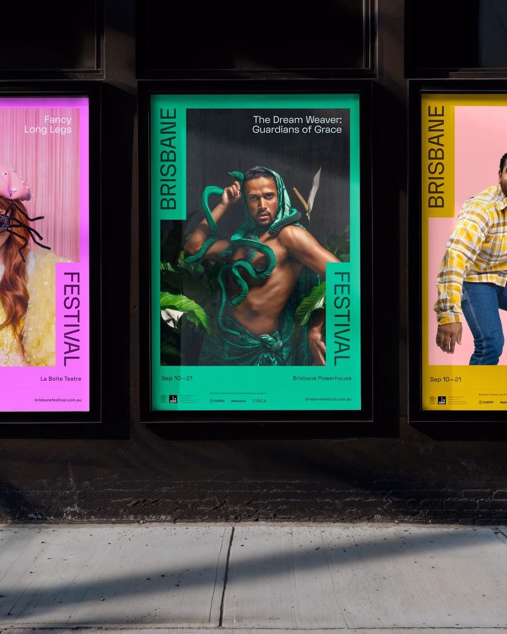 Brisbane Festival 2024 festival brand identity by Bigfish, application detail 3