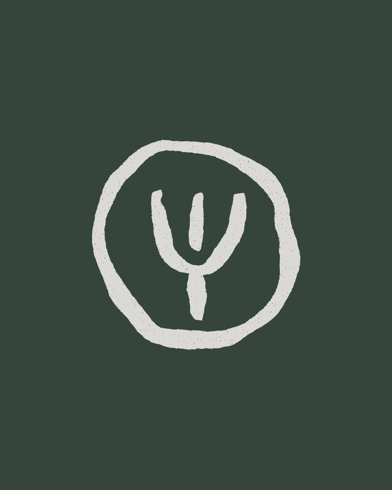 Hand-drawn white logo for Relais du Castelet on a dark green background, showcasing brand identity in restaurant design.