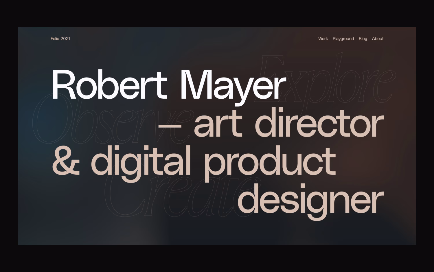 Robert Mayer Portfolio cover image