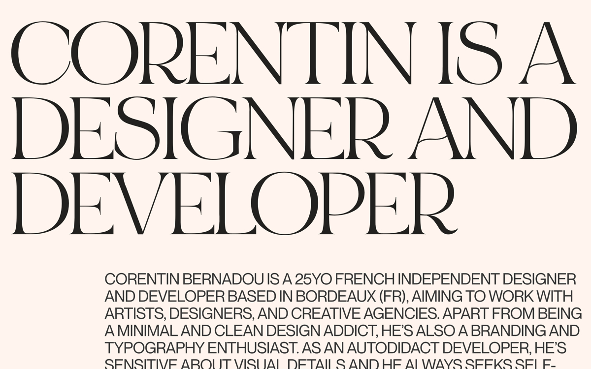 Corentin Bernadou Folio No.01 cover image