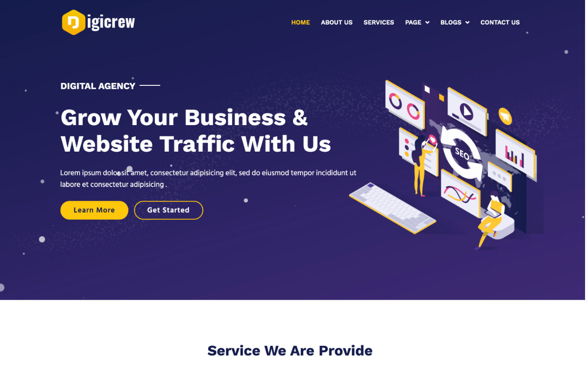 DigiCrew WordPress Theme cover image