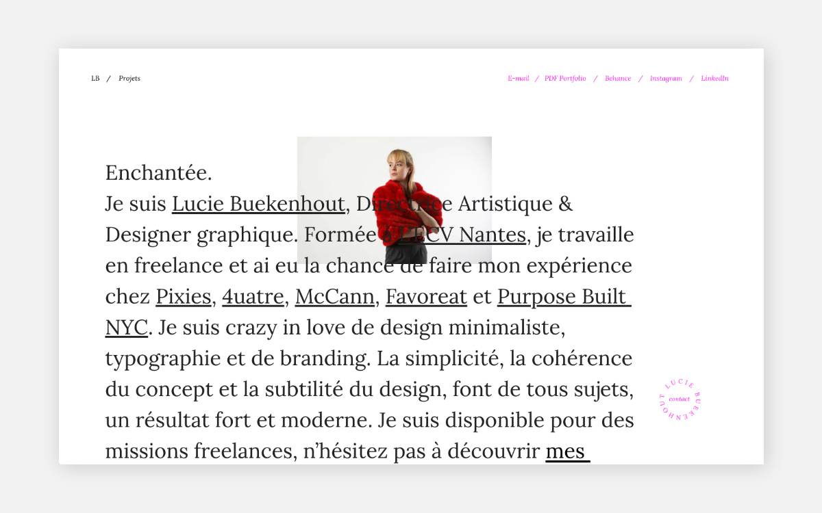 Lucie Buekenhout Portfolio cover image