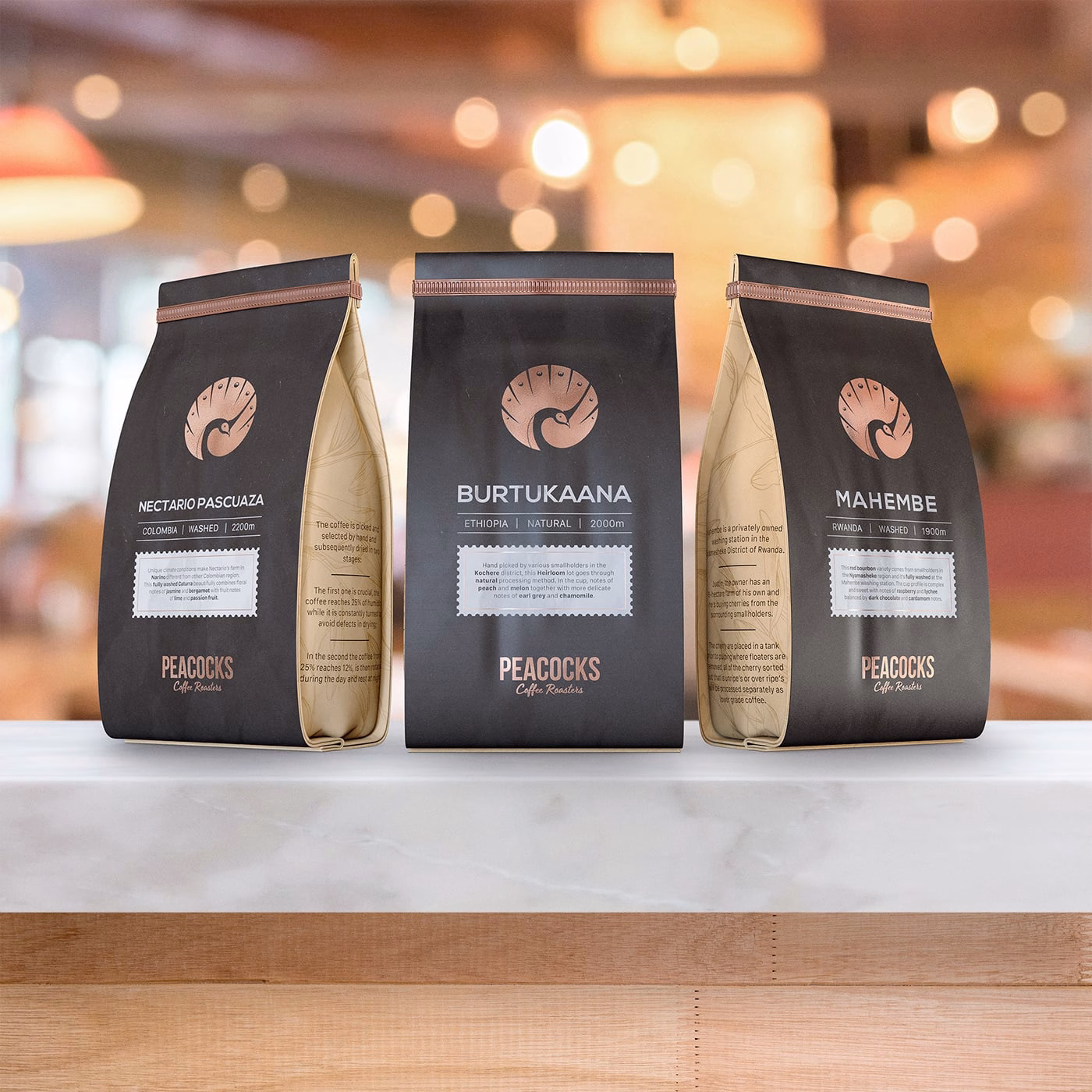 Peacocks Coffee Roasters Packaging cover image