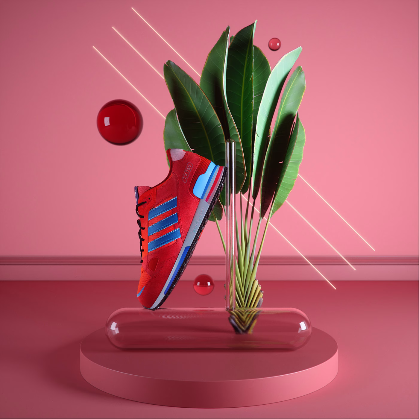 Adidas ZX-750 3D Render cover image