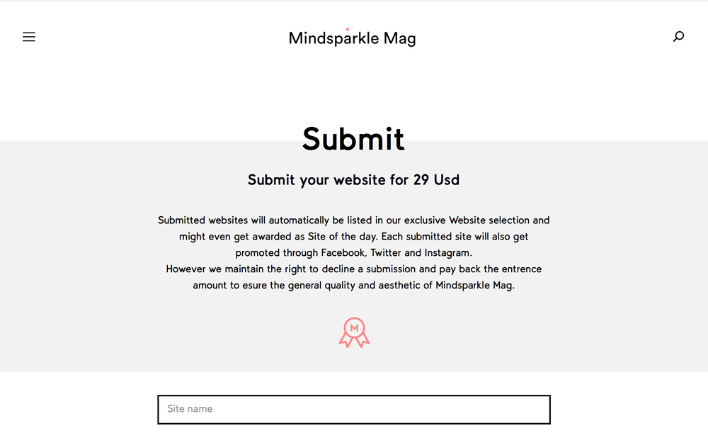 Submit your website project to Mindsparkle Mag