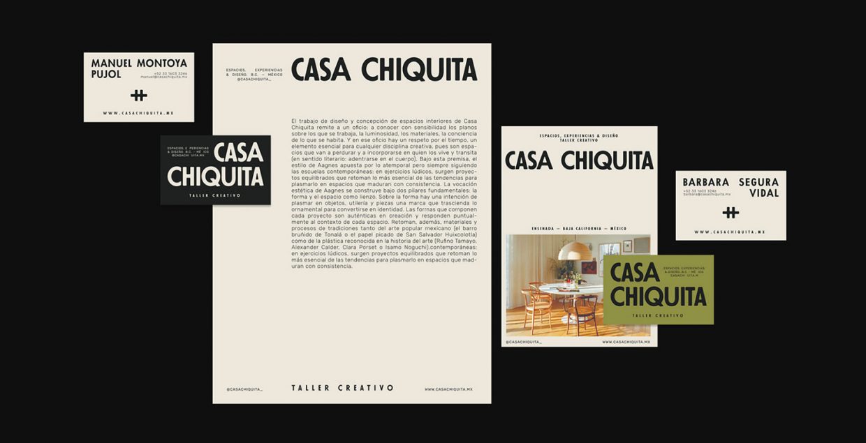 Casa Chiquita, brand, branding, design, architecture, logo, social media, visual identity, graphic design, mindsparkle mag